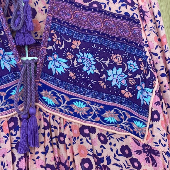 Spell OG Folk Town Boho Blossom Dress - Sz M - Picture 4 of 16
